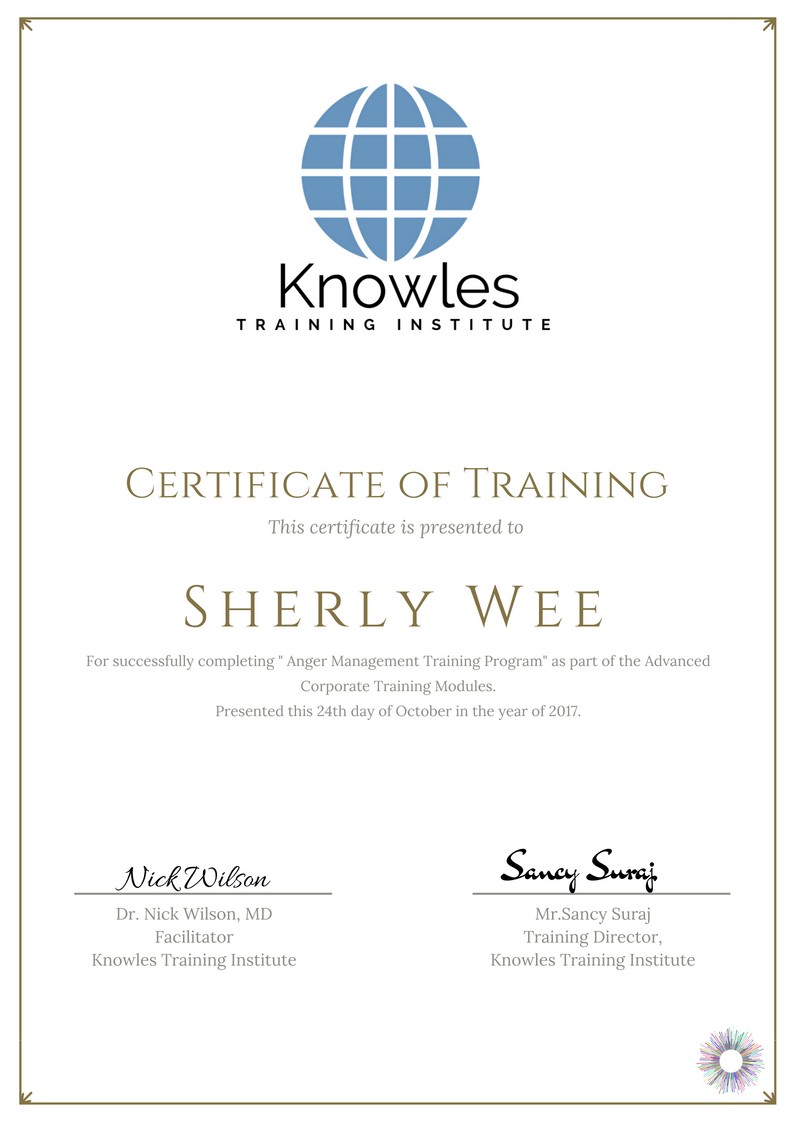 Certification For Anger Management Training Course in Hong Kong
