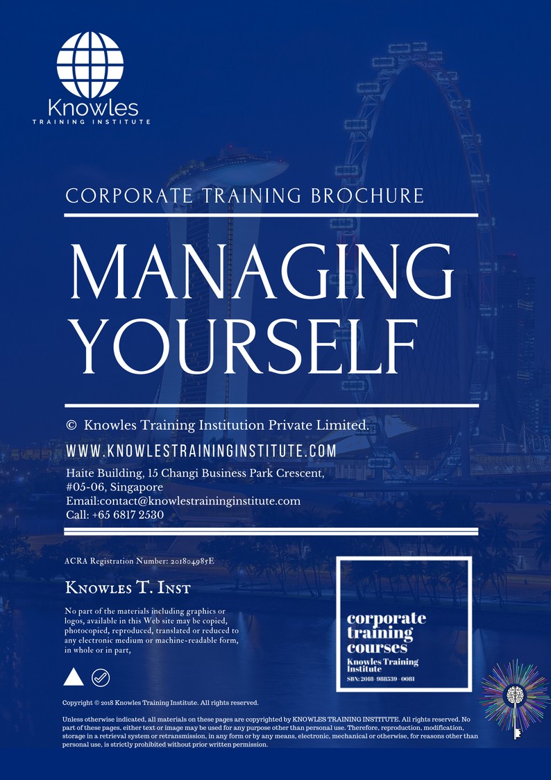 Course Brochure For Managing Yourself Training Course in Hong Kong
