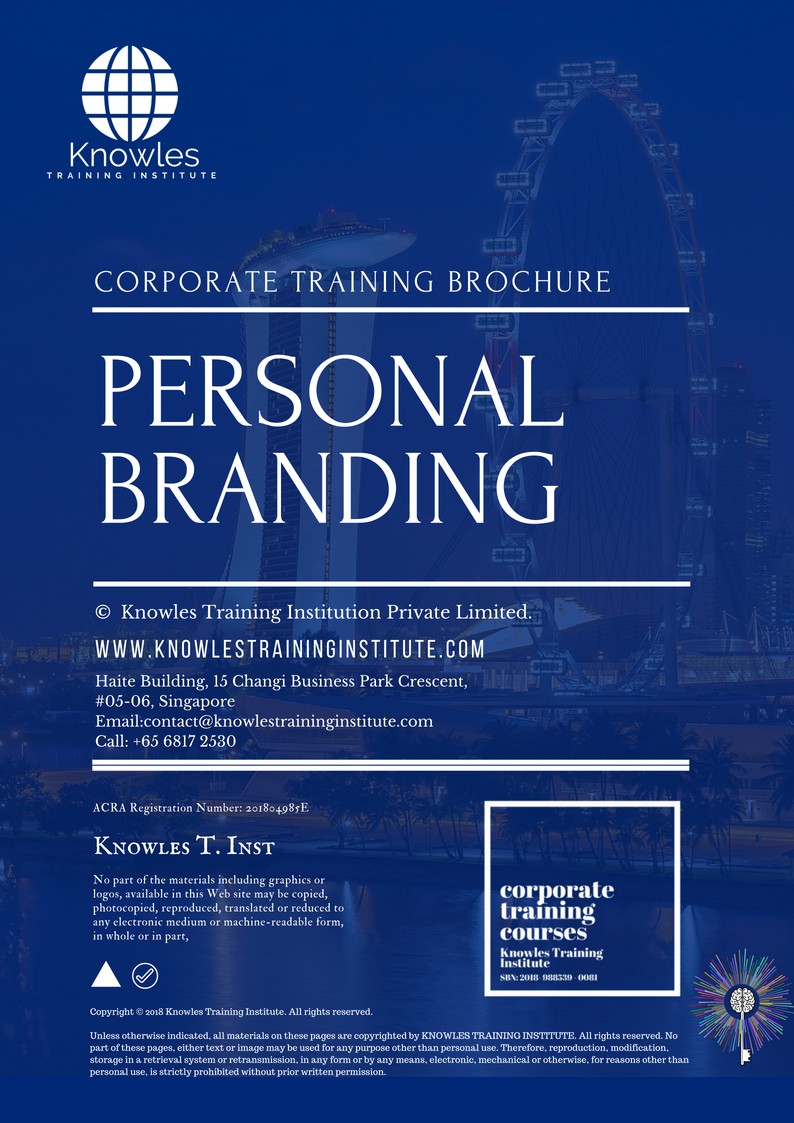 Course Brochure For Personal Branding Training Course in Hong Kong