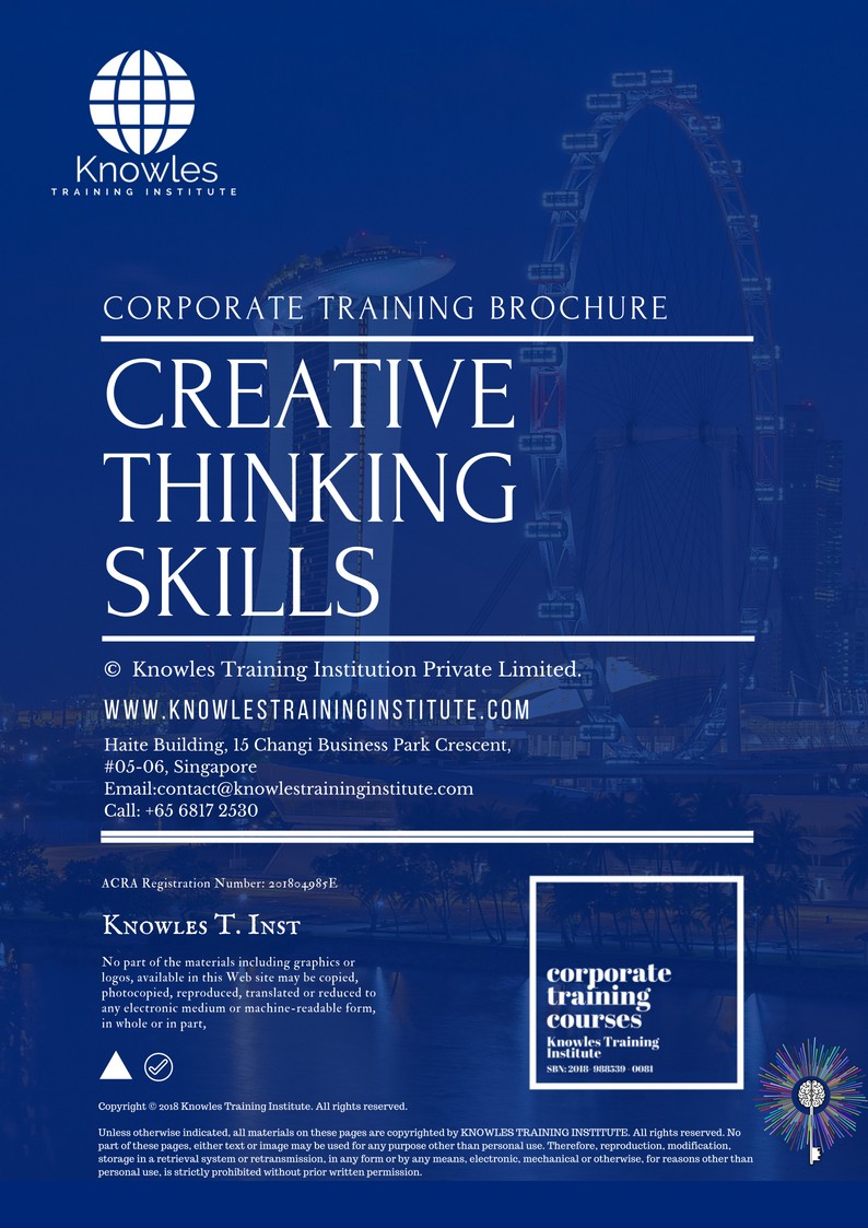 Creative Thinking Skills Course in Hong Kong Brochure