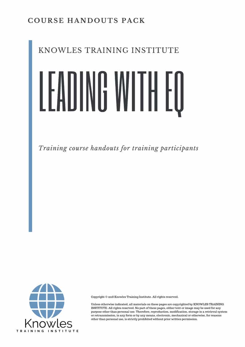 Leading With Eq Course in Hong Kong Handouts
