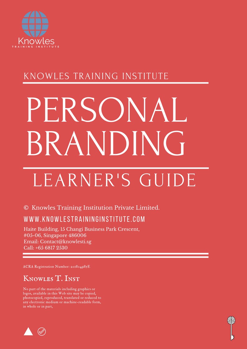 Learner’s Guide For Personal Branding Training Course in Hong Kong