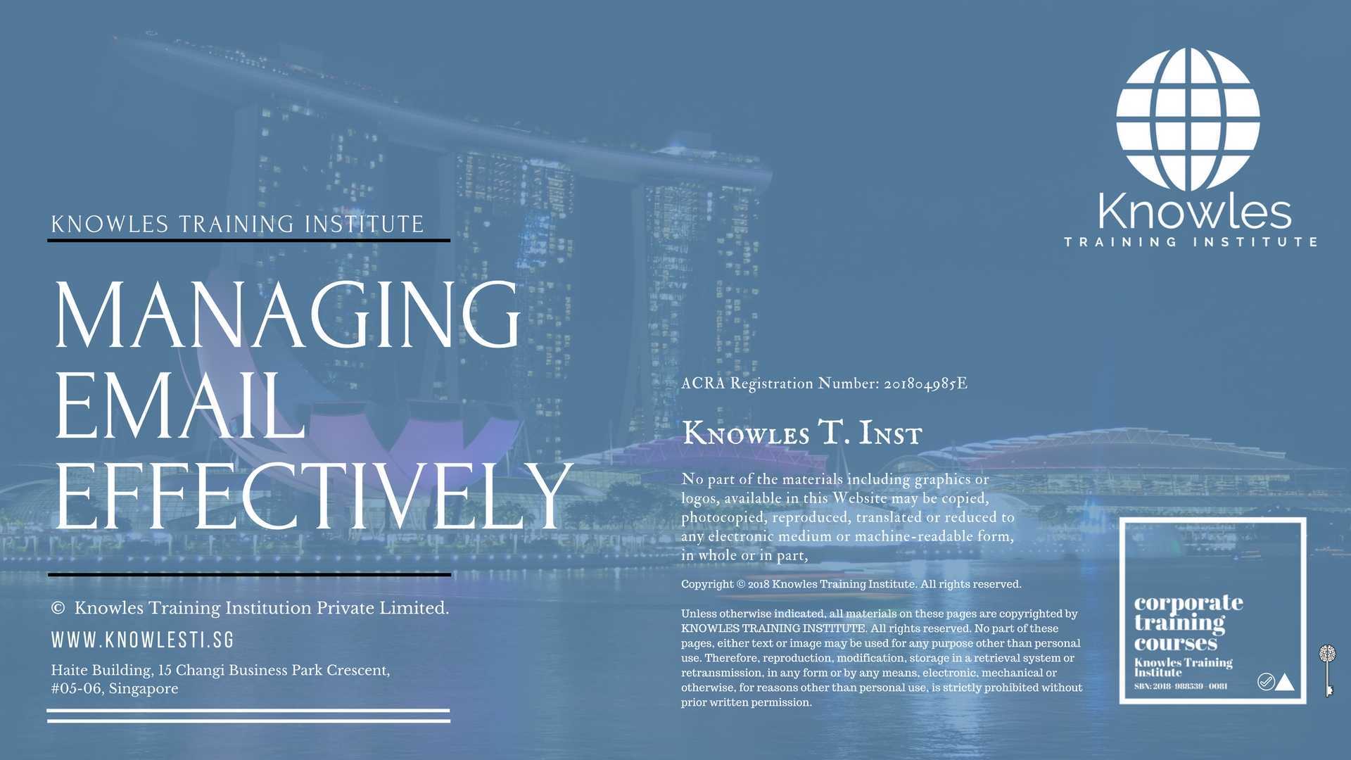 Managing Email Effectively Training Course in Hong Kong