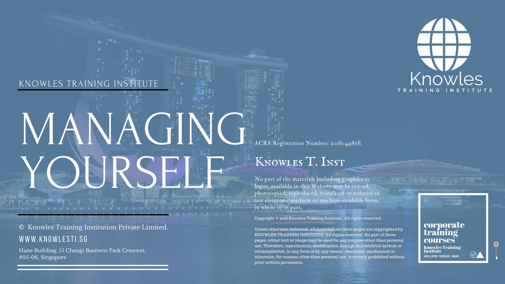 Managing Yourself Training Course in Hong Kong
