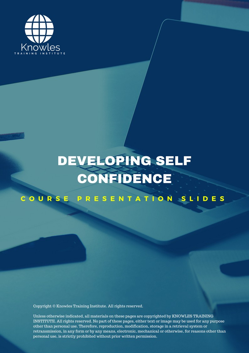 PPT Slides Used During Course For Developing Self Confidence Course in Hong Kong