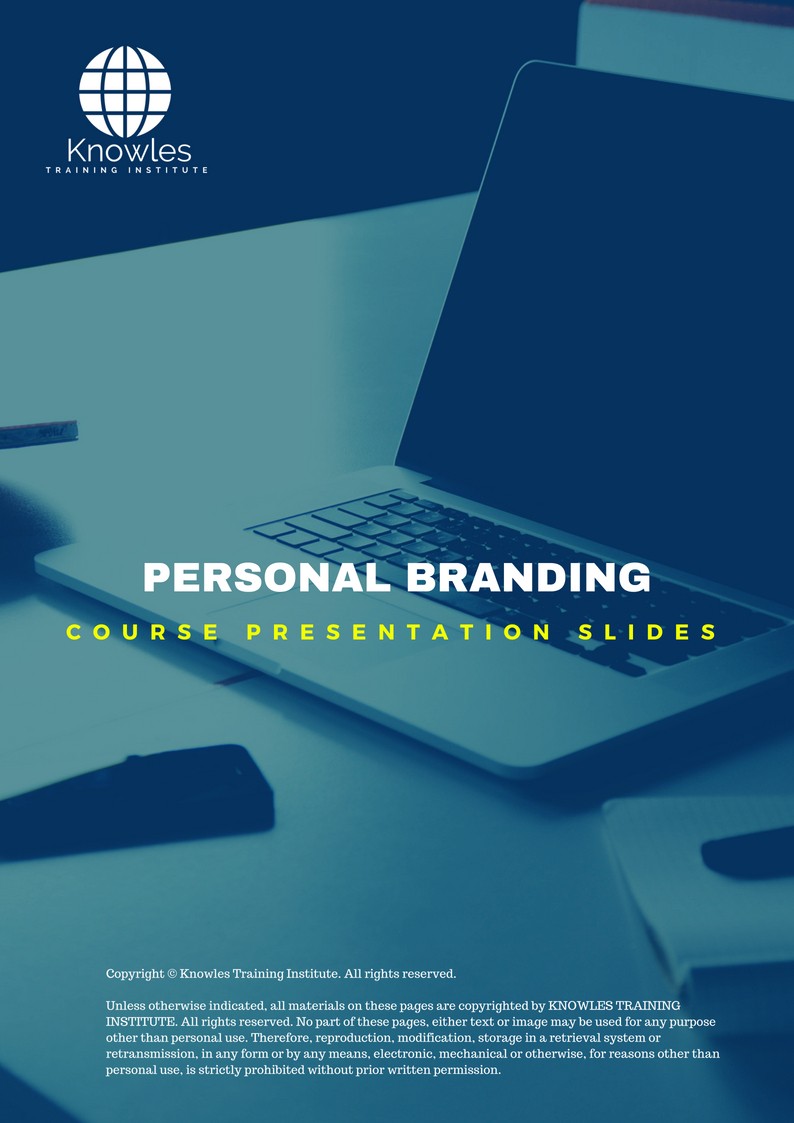 PPT Slides Used During Course For Personal Branding Training Course in Hong Kong