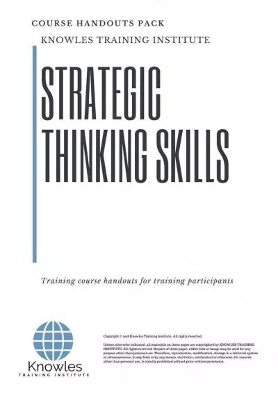 Strategic Thinking Skills Course in Hong Kong Handouts