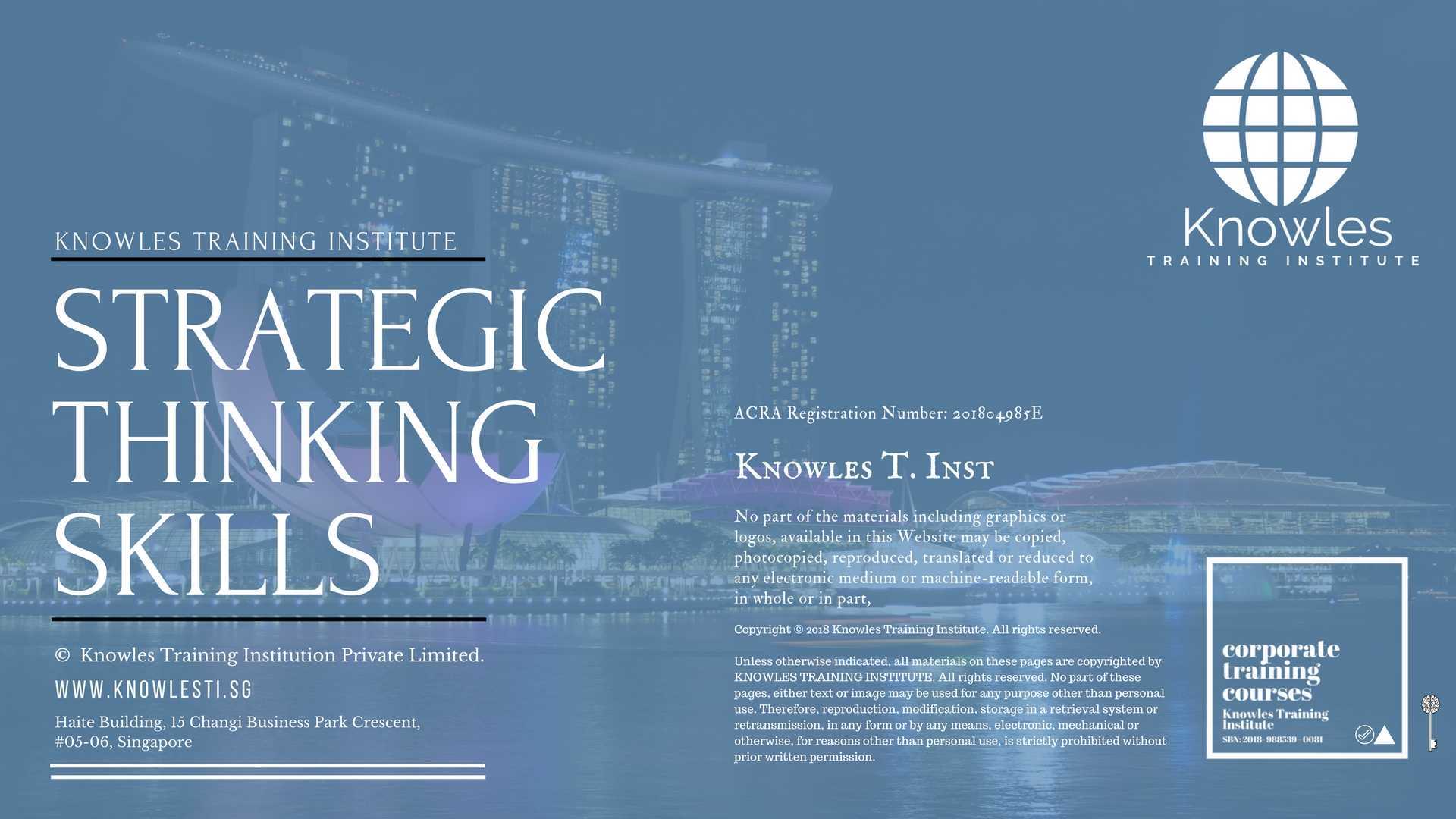 Strategic Thinking Skills Training Course in Hong Kong