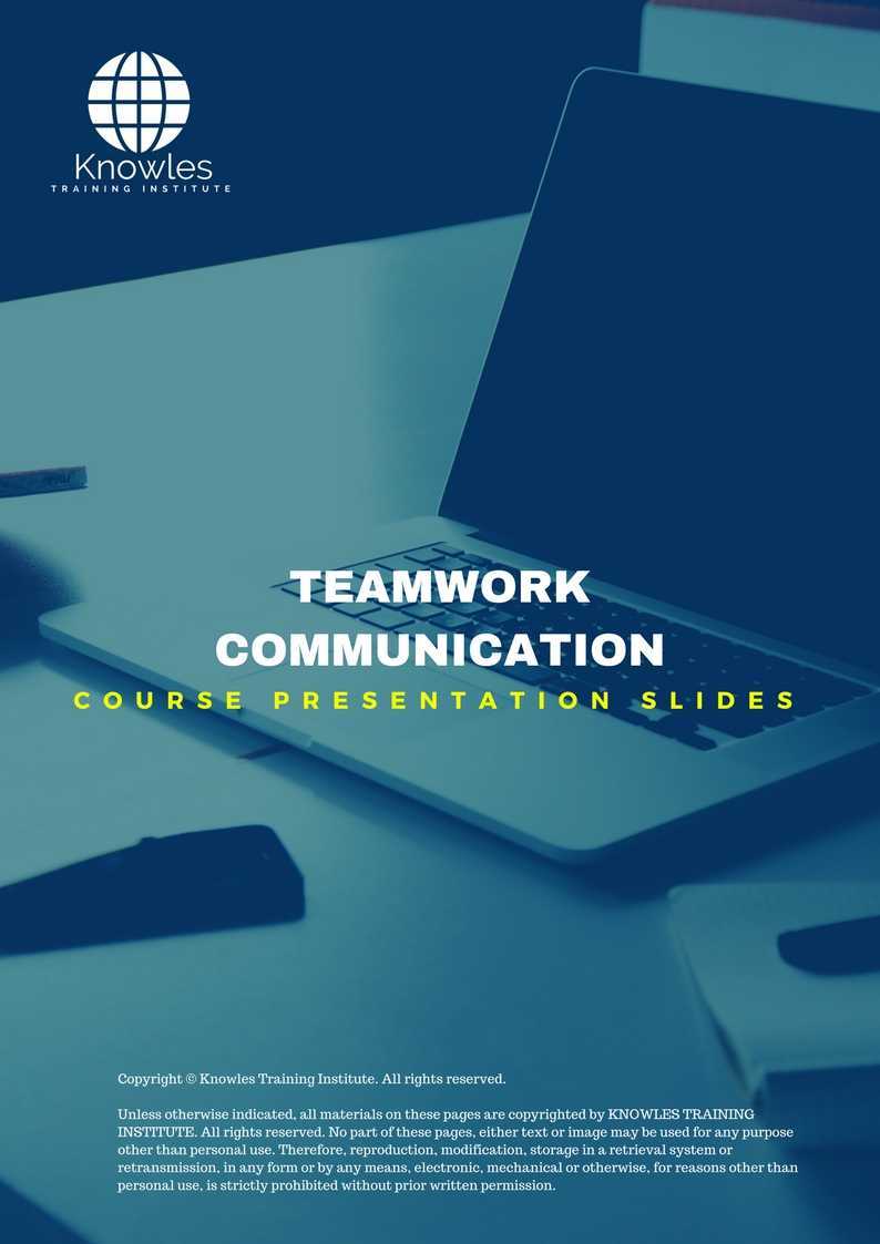 Teamwork Communication Training Course in Hong Kong Presentation Slides