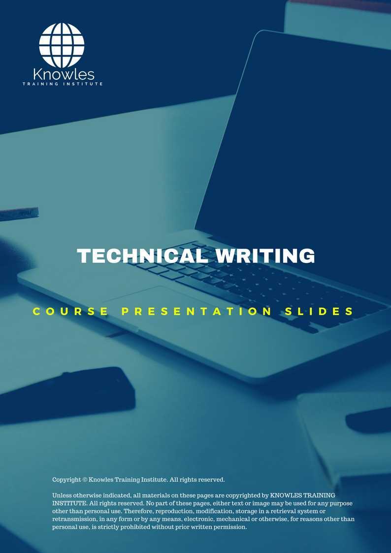 Technical Writing Training Course in Hong Kong Presentation Slides