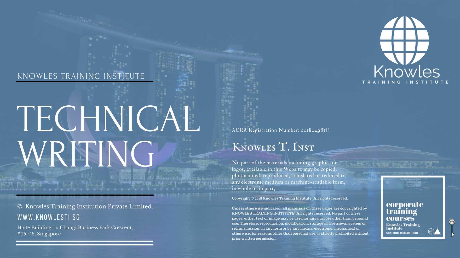 Technical Writing Training Course in Hong Kong