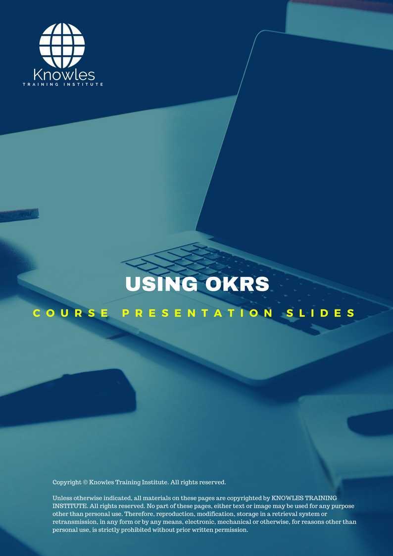 Using Okrs Training Course in Hong Kong Presentation Slide